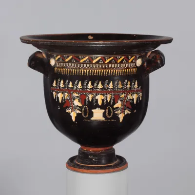 Terracotta bell-krater (mixing bowl)