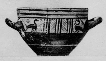 SKYPHOS (ATHENIAN GEOMETRIC, SILHOUETTE)