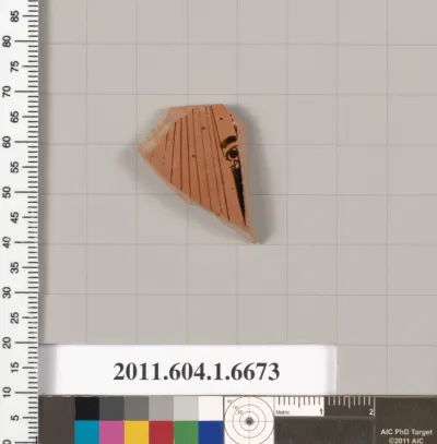 Terracotta fragment of a kylix (drinking cup)