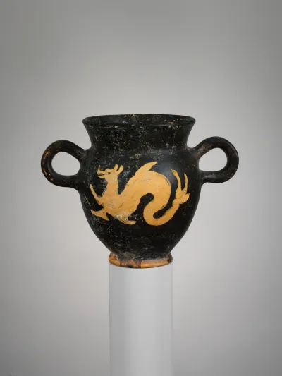 Terracotta kantharos (drinking cup)