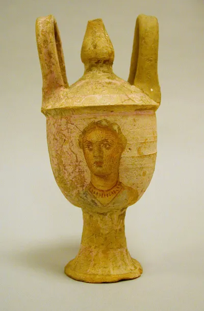 Terracotta lebes gamikos (jar associated with weddings) with lid