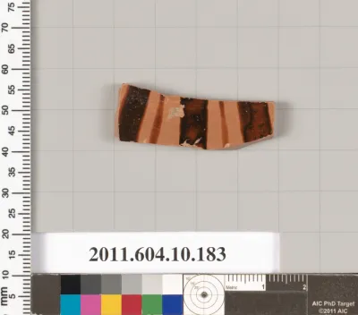 Terracotta fragment of a closed shape