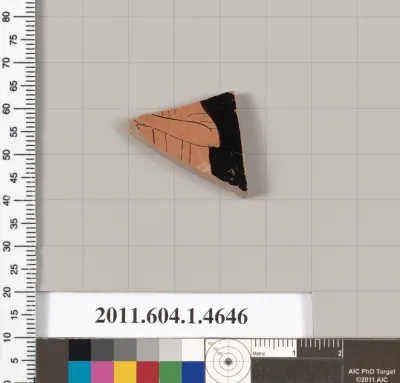 Terracotta fragment of a kylix (drinking cup)