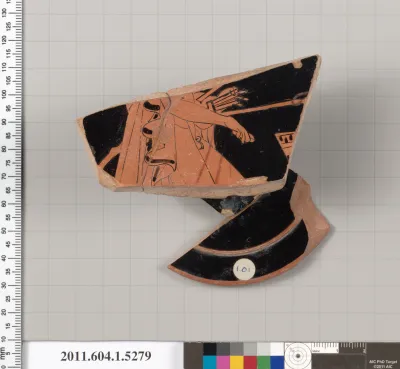 Terracotta fragment of a kylix (drinking cup)