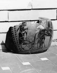 HYDRIA, FRAGMENT (ATHENIAN, BLACK-FIGURE)