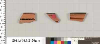 Terracotta rim fragments of kylikes: eye-cups (drinking cups)?