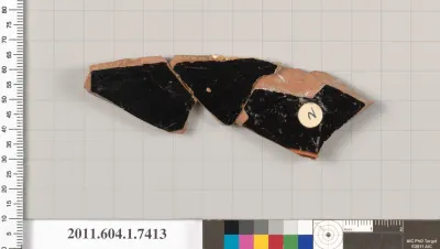 Terracotta fragment of a kylix (drinking cup)