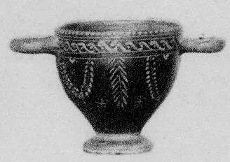 SKYPHOS (SOUTH ITALIAN, GNATHIAN, BLACK GLAZE)