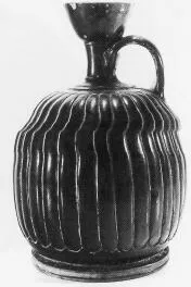 LEKYTHOS, SQUAT (ATHENIAN, BLACK GLAZE)