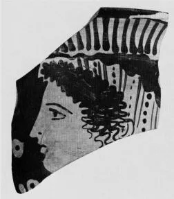 KRATER, BELL, FRAGMENT (BOEOTIAN, RED-FIGURE)