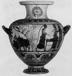 HYDRIA (CAERETAN, BLACK-FIGURE)