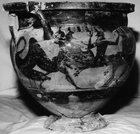 KRATER, COLUMN (ATHENIAN, BLACK-FIGURE)