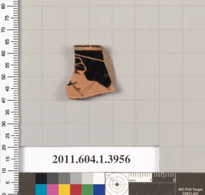 Terracotta rim fragment of a kylix (drinking cup)