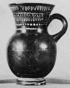 KYATHOS (SOUTH ITALIAN, GNATHIAN, BLACK GLAZE)