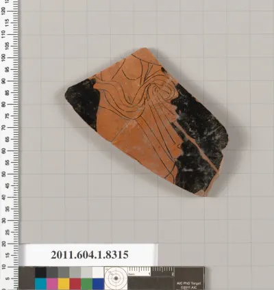 Terracotta fragment of a kylix (drinking cup)