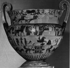 KRATER, VOLUTE (ATHENIAN, BLACK-FIGURE)