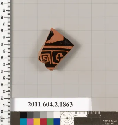 Terracotta fragment of a skyphos (deep drinking cup)