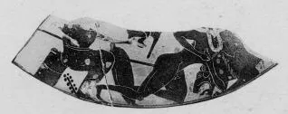 HYDRIA, FRAGMENT (ATHENIAN, BLACK-FIGURE)