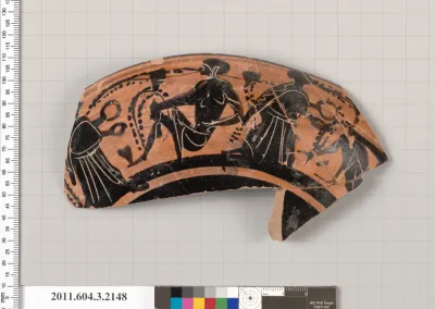 Terracotta rim fragment of a kylix (drinking cup)