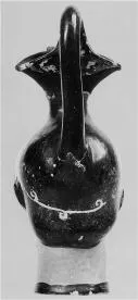 FIGURE VASE, OINOCHOE (ATHENIAN, RED-FIGURE)