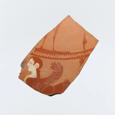 Fragment of a terracotta lid
