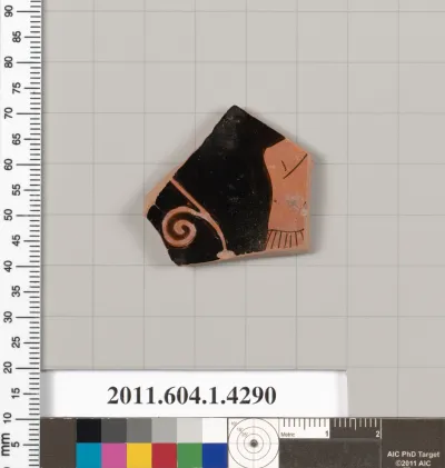 Terracotta fragment of a kylix (drinking cup)