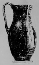 OLPE (ETRUSCAN, BLACK-FIGURE)