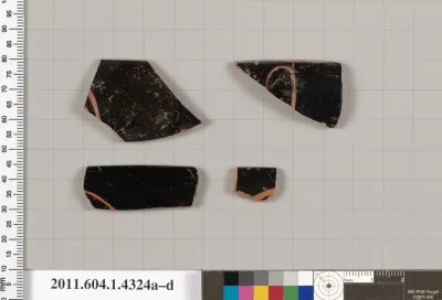 Terracotta rim fragments of kylikes (drinking cups)