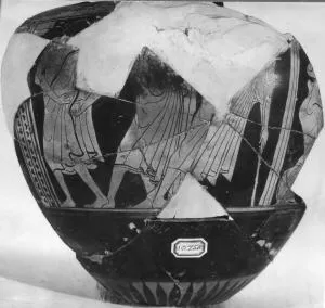 KRATER, COLUMN, FRAGMENT (ATHENIAN, RED-FIGURE)