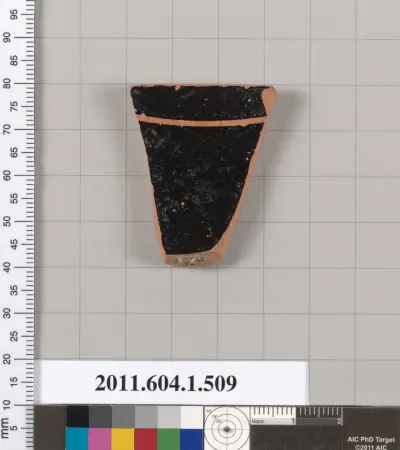 Terracotta fragment of a kylix (drinking cup)