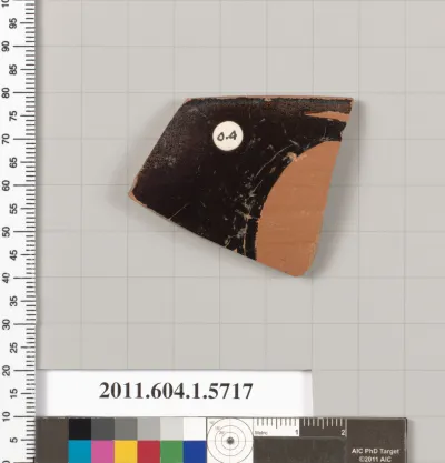 Terracotta rim fragment of a kylix: eye-cup  (drinking cup)