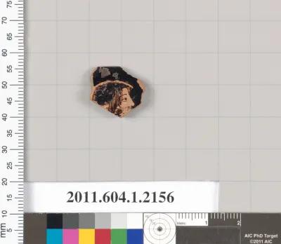 Terracotta rim fragment of a kylix (drinking cup)