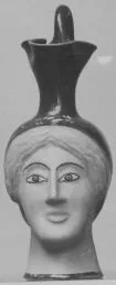FIGURE VASE, OINOCHOE (ATHENIAN, RED-FIGURE)