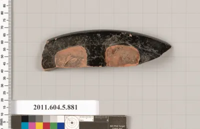 Terracotta rim fragment of a kylix (drinking cup)