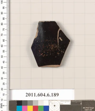 Terracotta rim fragment of a skyphos (deep drinking cup)