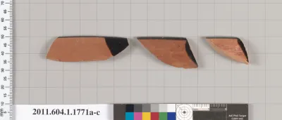 Terracotta rim fragments of kylikes(drinking cups)