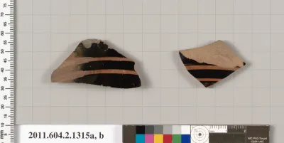 Terracotta fragments of skyphoi (deep drinking cups)