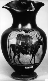 AMPHORA, NECK (ATHENIAN, BLACK-FIGURE)