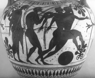 AMPHORA, NECK (ATHENIAN, BLACK-FIGURE)