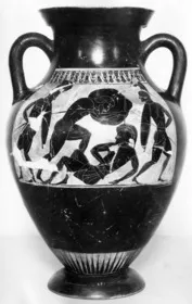 AMPHORA, BELLY, TYPE B (ATHENIAN, BLACK-FIGURE)