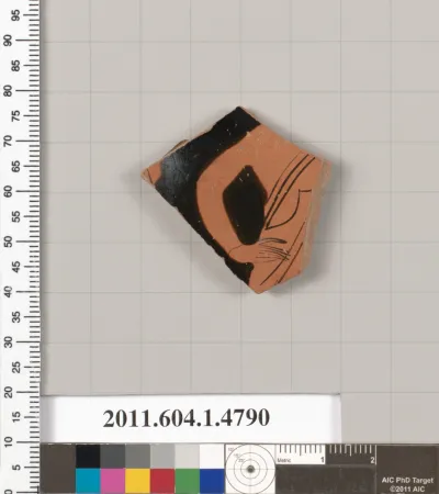 Terracotta fragment of a kylix (drinking cup)