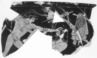 SKYPHOS, FRAGMENTS (ATHENIAN, RED-FIGURE)