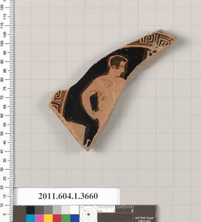 Terracotta fragment of a kylix (drinking cup)