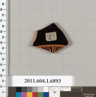 Terracotta fragment of a kylix (drinking cup)