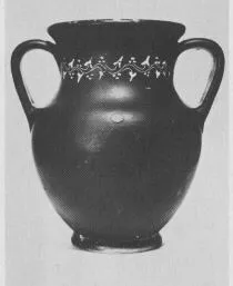 AMPHORA, BELLY (SOUTH ITALIAN, GNATHIAN, BLACK GLAZE)