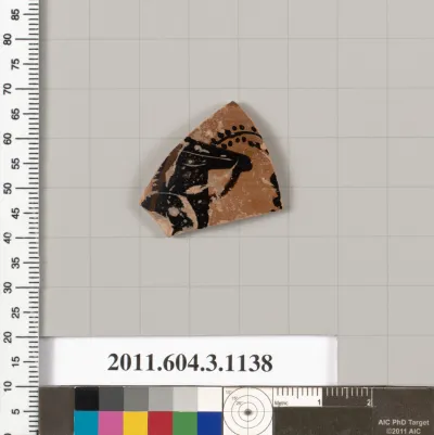 Terracotta fragment of a mastoid (drinking cup with narrow base) or a kyathos (cup-shaped ladle)