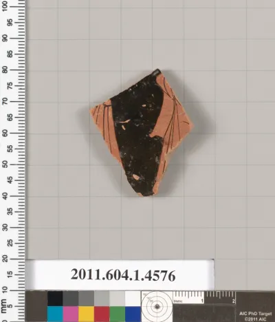 Terracotta fragment of a kylix (drinking cup)