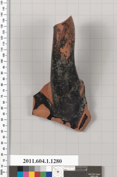 Terracotta fragment of kylix (drinking cup)