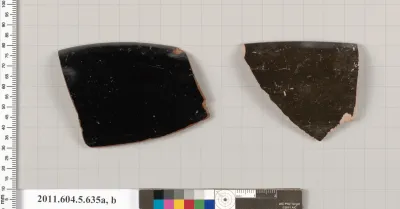 Terracotta rim fragments of kylikes (drinking cups)