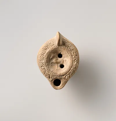 Terracotta oil lamp